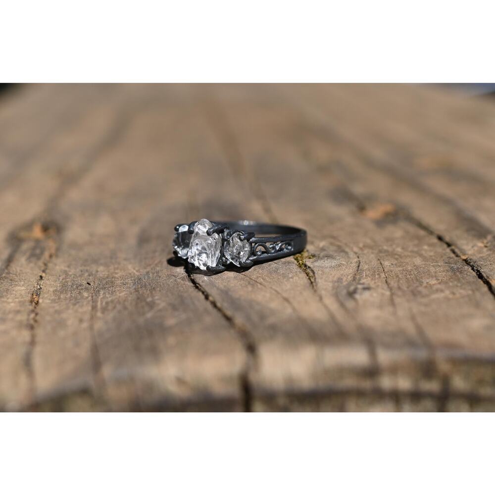 Raw Lake County Diamond Engagement Ring - Picture 4 of 7